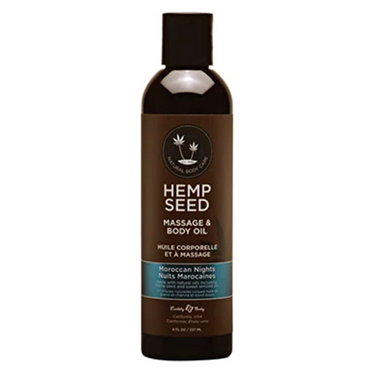 Earthly Body Hemp Seed Massage Oil Moroccan 8 oz