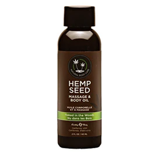 Earthly Body Hemp Seed Massage Oil Naked In The Woods 2 oz
