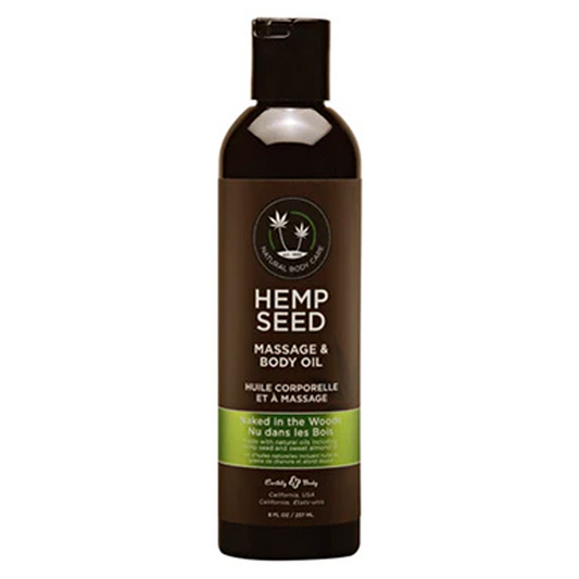 Earthly Body Hemp Seed Massage Oil Naked In The Woods 8 oz