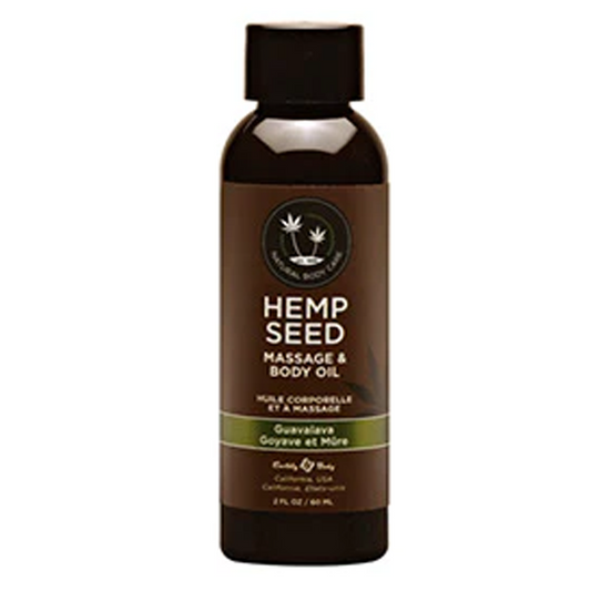 Earthly Body Hemp Seed Massage Oil Guavalava 2 oz