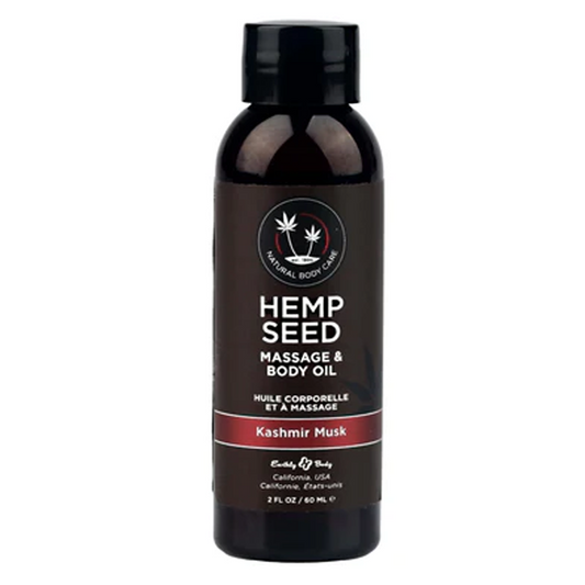 Earthly Body Hemp Seed Massage Oil Kashmir Musk 2 oz