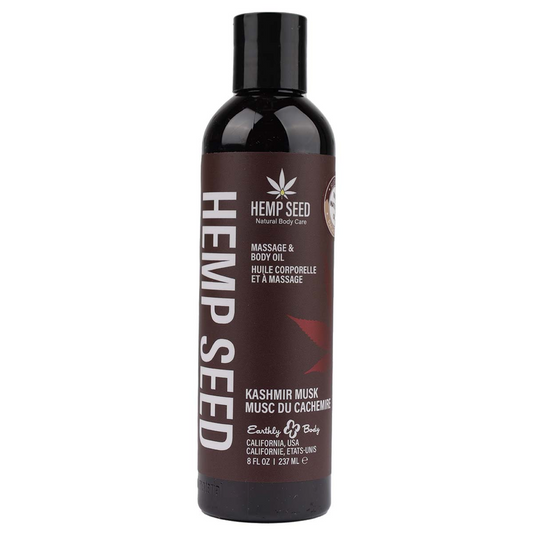 Earthly Body Hemp Seed Massage Oil Kashmir Musk 8 oz