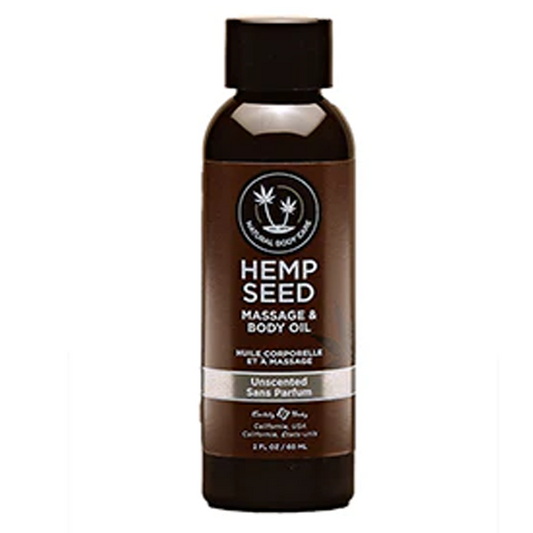 Earthly Body Hemp Seed Massage Oil Unscented  2 oz
