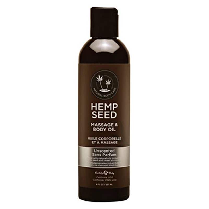 Earthly Body Hemp Seed Massage Oil Unscented 8 oz
