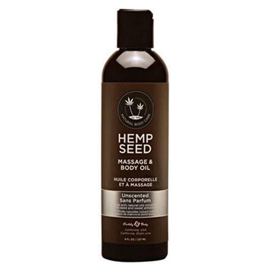 Earthly Body Hemp Seed Massage Oil Unscented 8 oz
