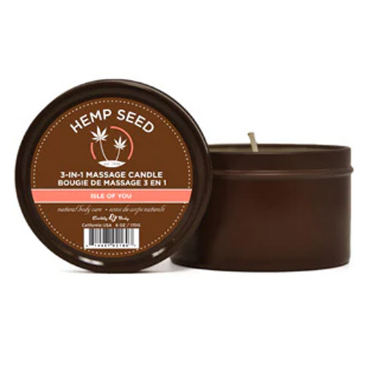 Earthly Body 3-in-1 Massage Candle Isle of You - Hempseed 6 oz / 170 g