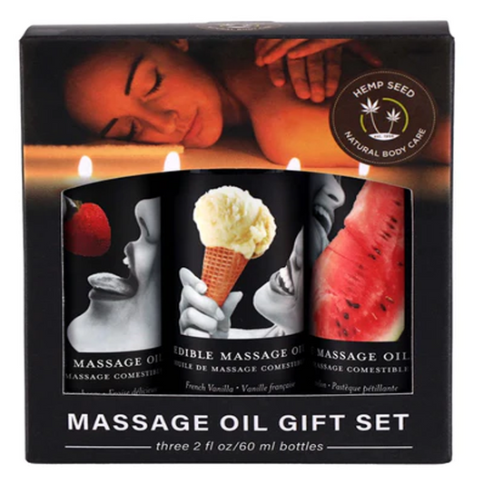 Earthly Body Edible Massage Oil Gift Set: Original 2 fl oz / 60 ml