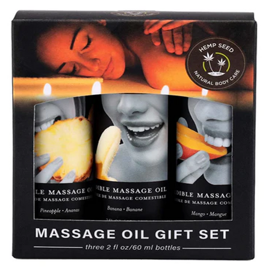 Earthly Body Edible Massage Oil Gift Set: Tropical Set 2 fl oz / 60 ml