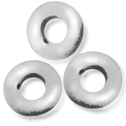 Oxballs Fat Willy 3-Pack Jumbo Cock Ring - CLEAR