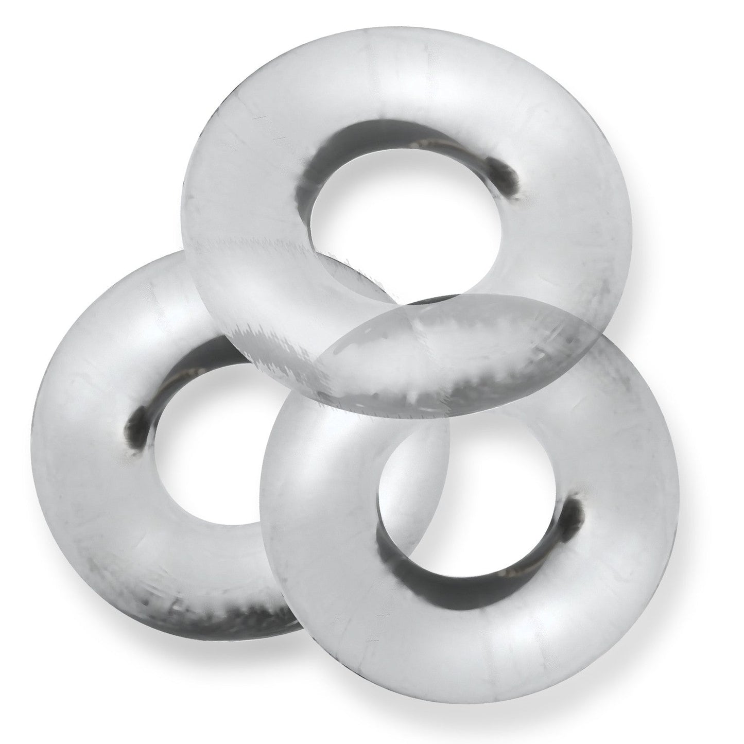 Oxballs Fat Willy 3-Pack Jumbo Cock Ring - CLEAR