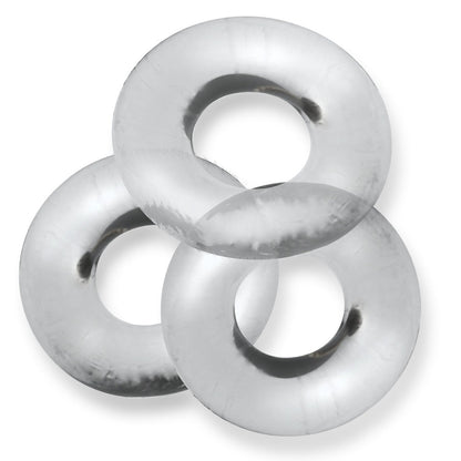 Oxballs Fat Willy 3-Pack Jumbo Cock Ring - CLEAR