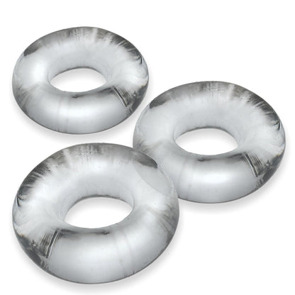 Oxballs Fat Willy 3-Pack Jumbo Cock Ring - CLEAR