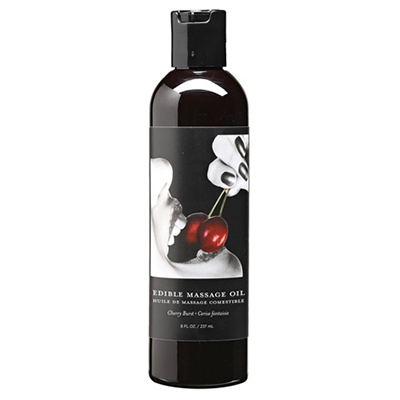 Earthly Body Cherry Edible Massage Oil 8 fl oz / 237 ml