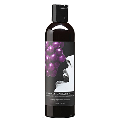 Earthly Body Grape Edible Massage Oil  8 fl oz / 237 ml