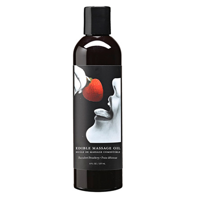 Earthly Body Strawberry Edible Massage Oil 8 fl oz / 237 ml