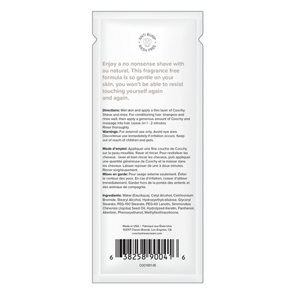 Coochy Shave Cream AU Natural Sachet