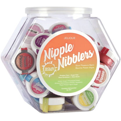 Jelique Nipple Nibblers Sour Pleasure Balm Assorted Bowl of 36