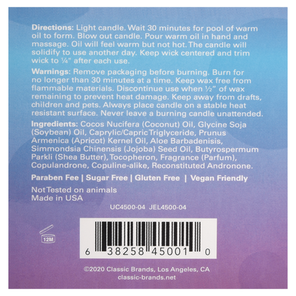 Jelique Massage Candle F*ck me Vanilla Sugar 4oz | 113g