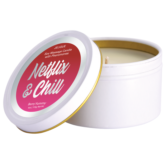 Jelique Netflix & Chill Berry Yummy Massage Candle 4oz | 113g