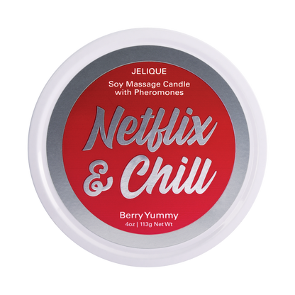Jelique Netflix & Chill Berry Yummy Massage Candle 4oz | 113g