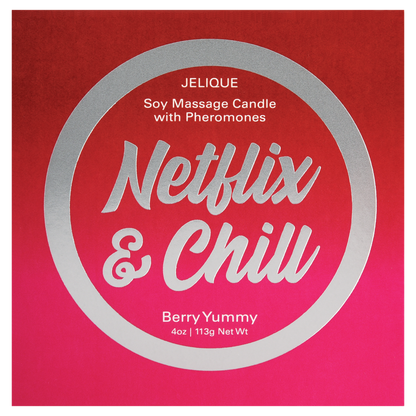 Jelique Netflix & Chill Berry Yummy Massage Candle 4oz | 113g