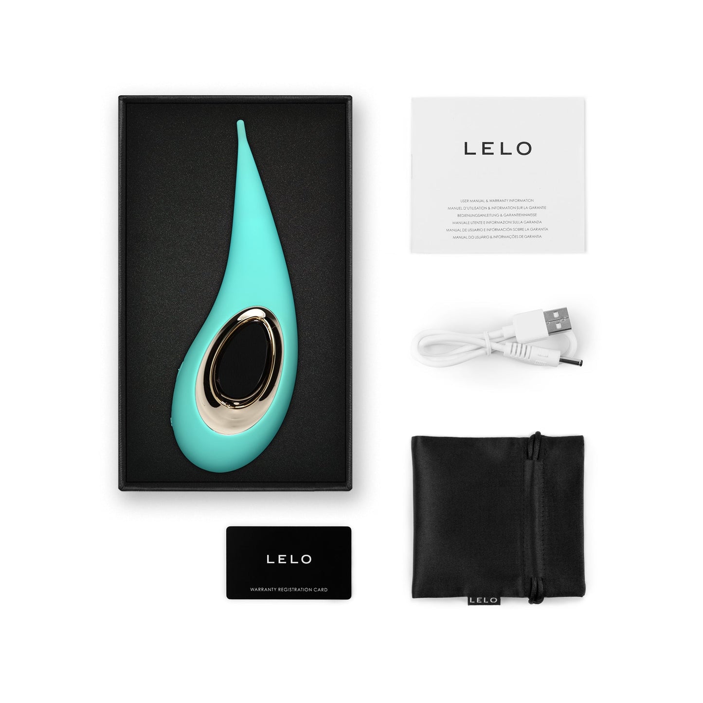 Lelo Dot Elliptical Clitoral Stimulator - Aqua