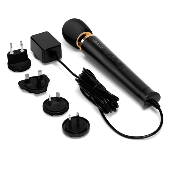 Le Wand Powerful Petite Plug-In Vibrating Massager - Black