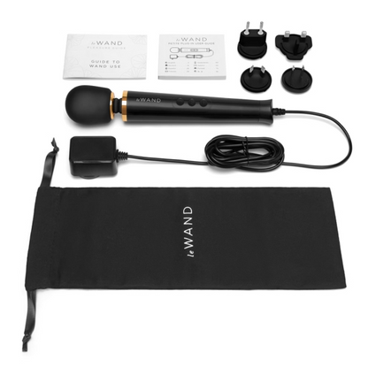 Le Wand Powerful Petite Plug-In Vibrating Massager - Black