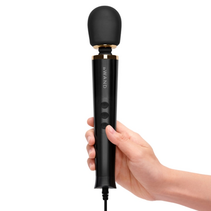 Le Wand Powerful Petite Plug-In Vibrating Massager - Black