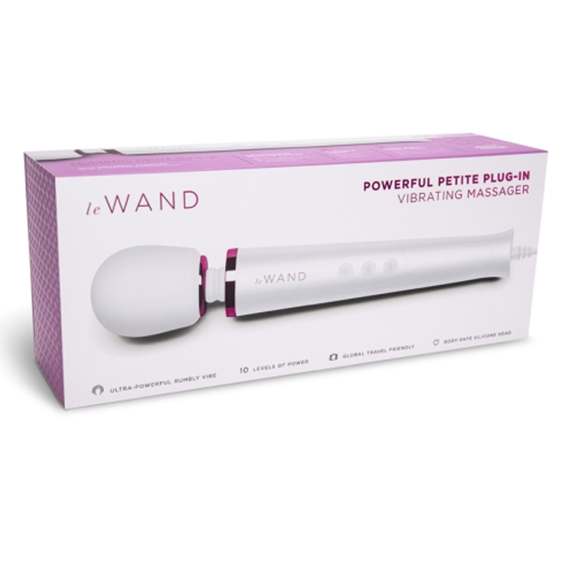 Le Wand Powerful Petite Plug-In Vibrating Massager - White
