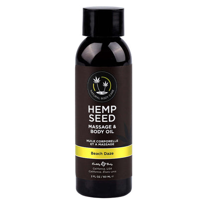 Earthly Body Hemp Seed Massage Oil Beach Daze 2 fl oz / 60 ml
