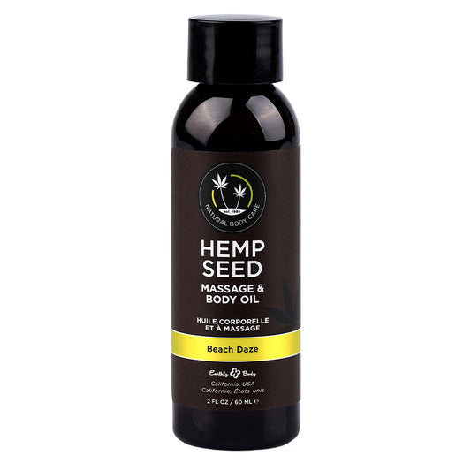 Earthly Body Hemp Seed Massage Oil Beach Daze 2 fl oz / 60 ml