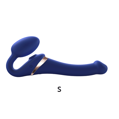 Strap On Me Multi Orgasm Bendable Strap-on - M - Blue