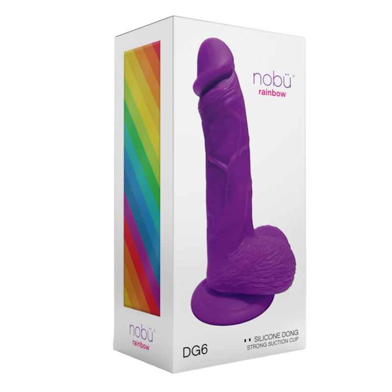 Nobu Rainbow DG6 Silicone Dong - PURPLE