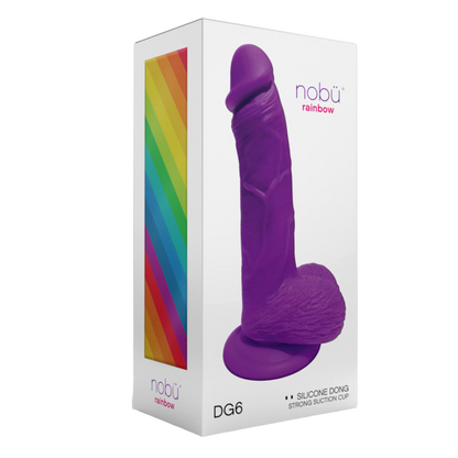 Nobu Rainbow DG6 Silicone Dong - PURPLE