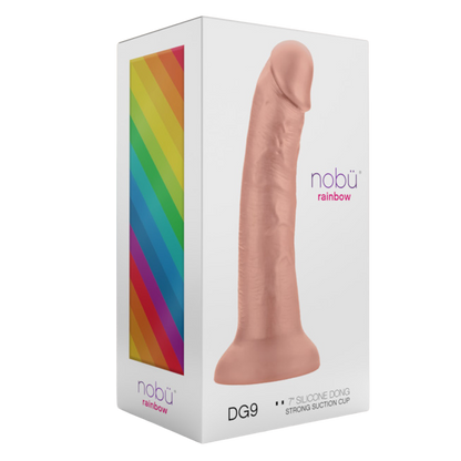 Nobu Rainbow DG9 Silicone Dong - SMALL PEACH