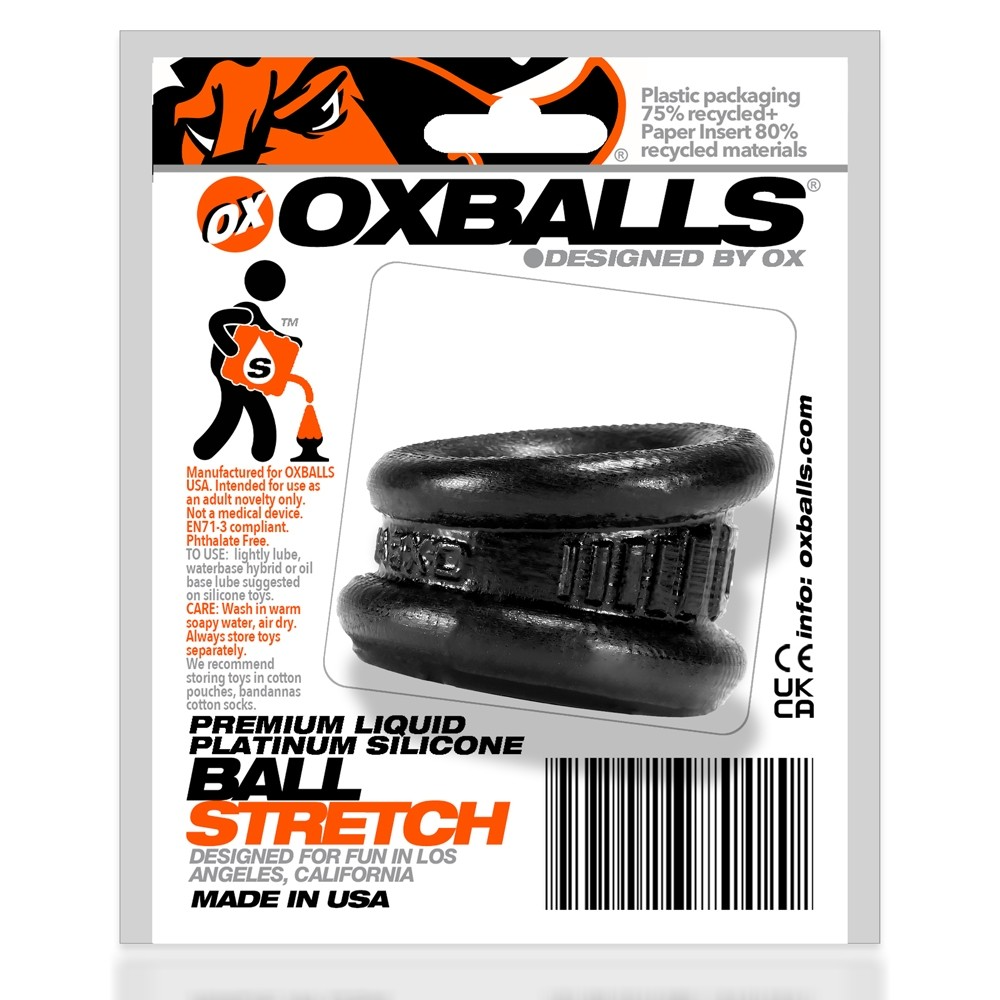 Oxballs Premium Liquid Platinum Silicone Ballstretcher - BLACK