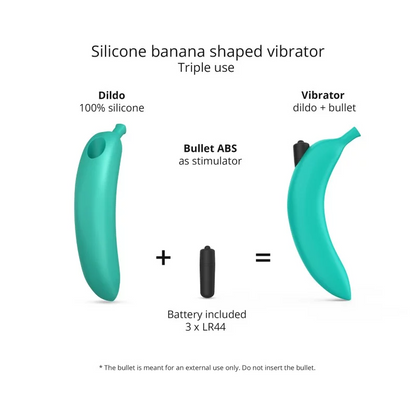 Love to Love Oh Oui Banana Vibrator - BLUE LAGOON
