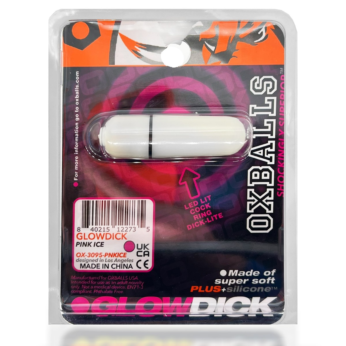 Oxballs Glowdick Cockring Pink Ice
