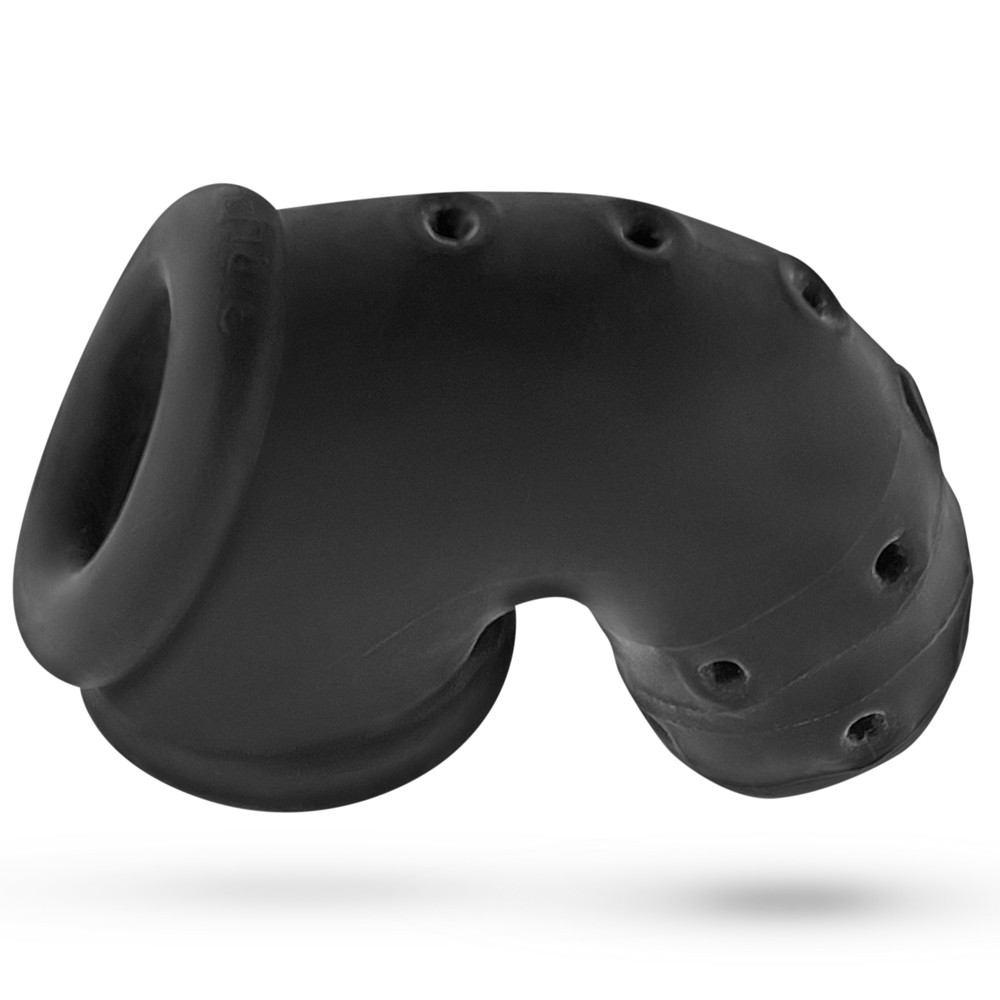 Oxballs Airlock Chastity Cage - Black Ice