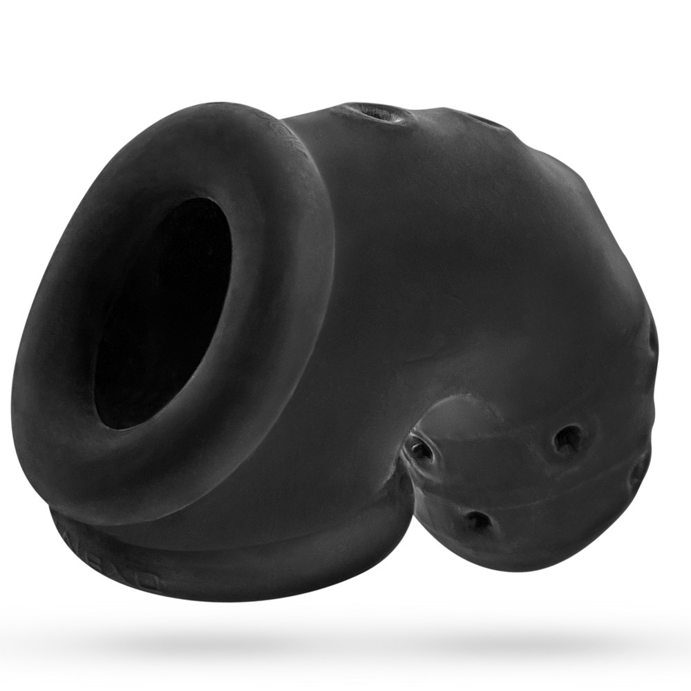 Oxballs Airlock Chastity Cage - Black Ice