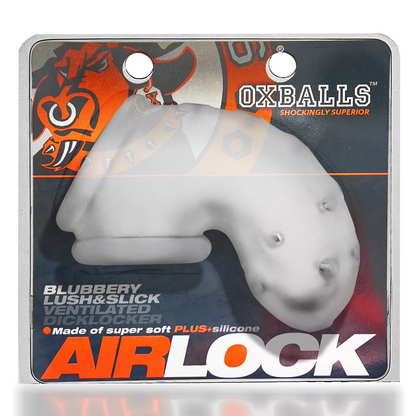 Oxballs Airlock Chastity Cage - Clear Ice