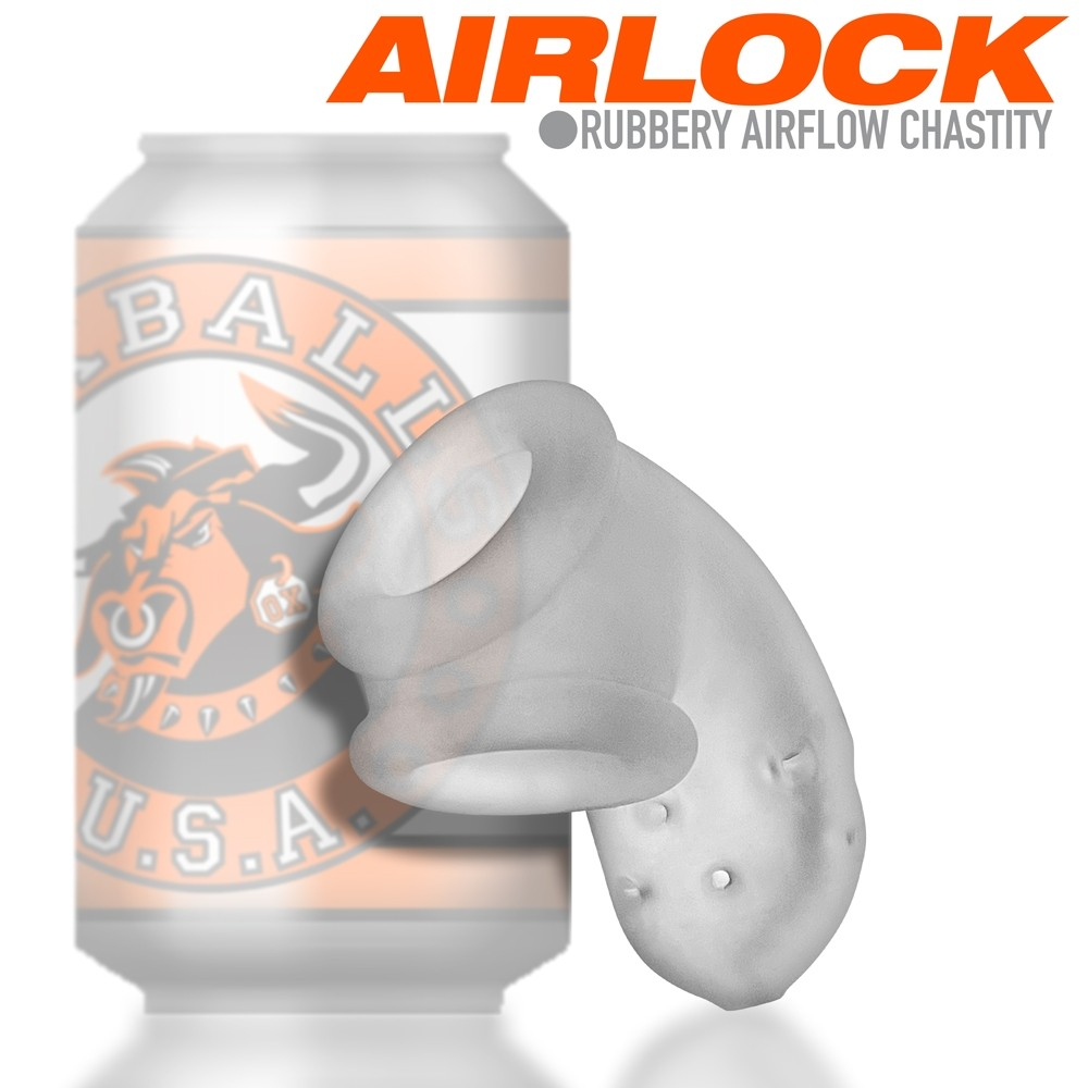 Oxballs Airlock Chastity Cage - Clear Ice