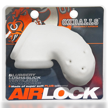 Oxballs Airlock Chastity Cage - White Ice