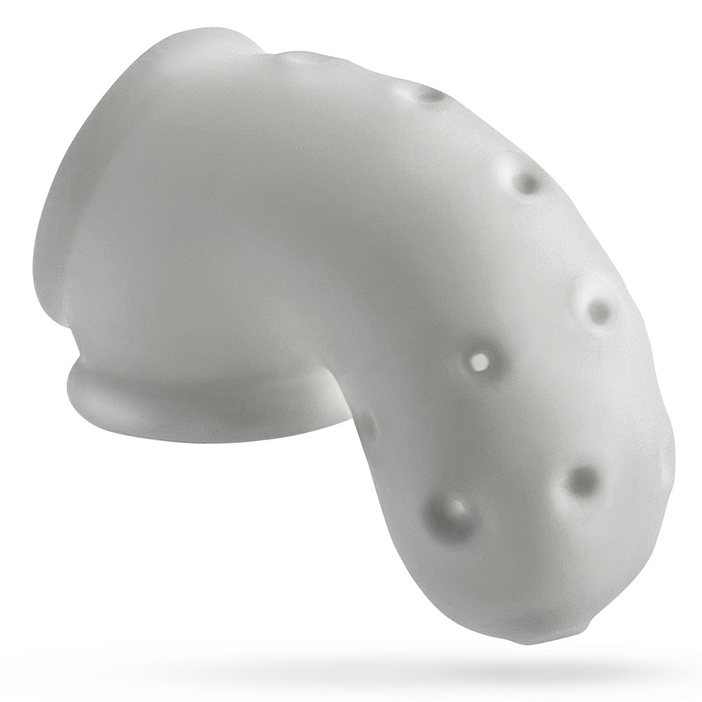 Oxballs Airlock Chastity Cage - White Ice