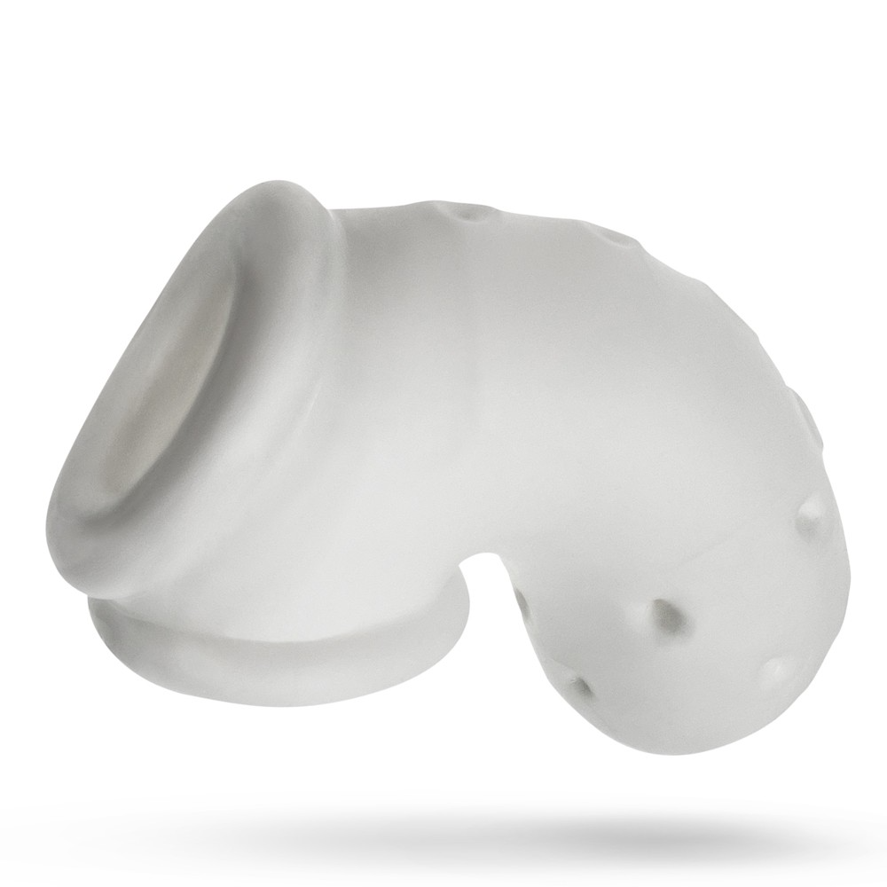 Oxballs Airlock Chastity Cage - White Ice