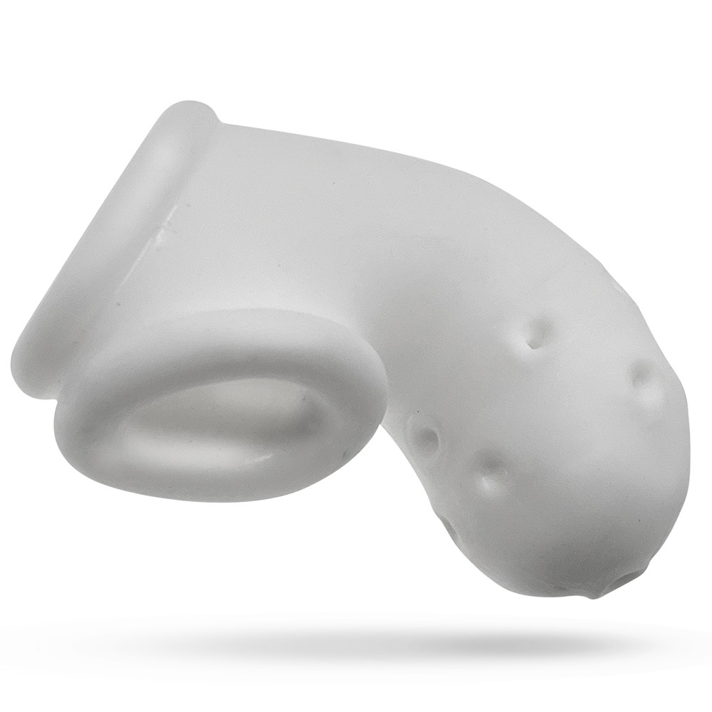Oxballs Airlock Chastity Cage - White Ice
