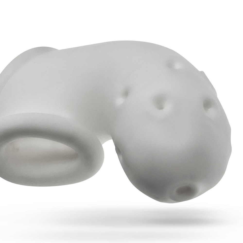 Oxballs Airlock Chastity Cage - White Ice