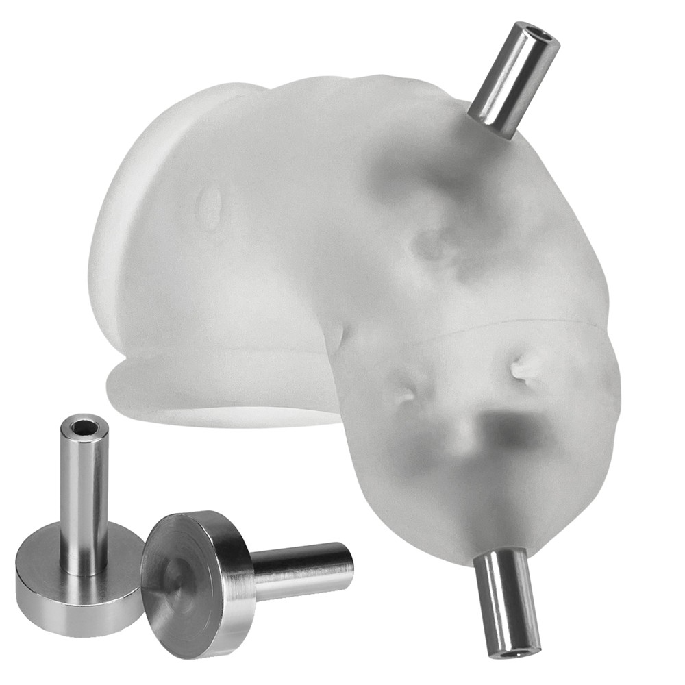 Oxballs Airlock Electro Chastity Cage - Clear Ice