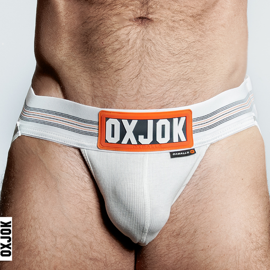 OXJOK SLINGJOCK upthrust slider-strap jock, WHITE SNOW, X-LARGE